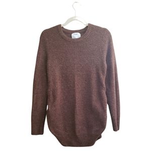 Old Navy Brown Knit Crewneck Maternity Sweater